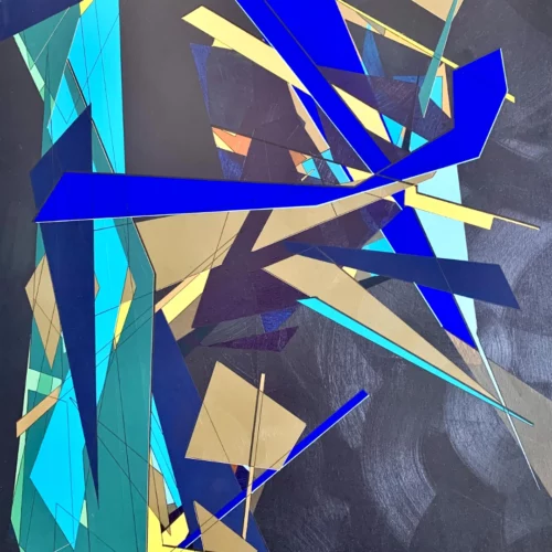 peinture contemporaine , dessin géometrique, technique mixte sur toile de sebastien zanello disponible dans la galerie d art en ligne artmourier