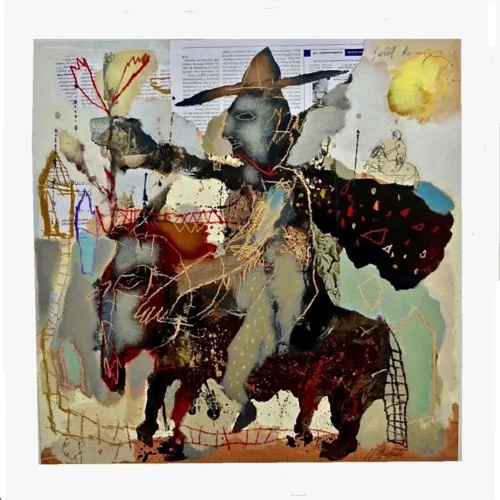 Peinture acrylique contemporaines sur l'humanité , la spiritualité, de l'artiste peintre francais jean-louis bessede