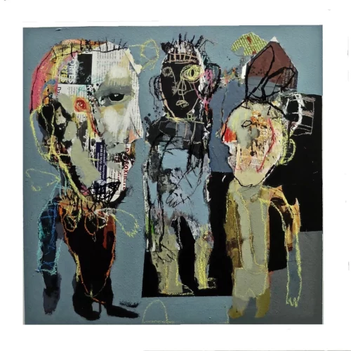 Peinture acrylique contemporaines sur l'humanité , la spiritualité, de l'artiste peintre francais jean-louis bessede