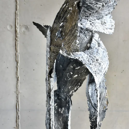 sculpture metal patiné abstraite et contemporaine de julien allegre