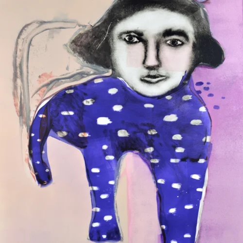 monotype en couleur sur papier oeuvre unique de melanie duchaussoy en vente dans la galerie art mourier