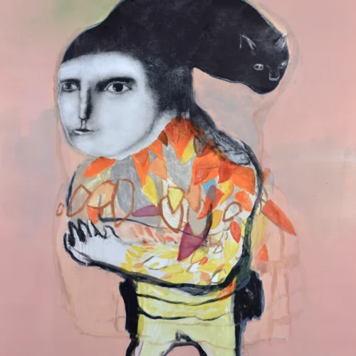 monotype en couleur sur papier oeuvre unique de melanie duchaussoy en vente dans la galerie art mourier
